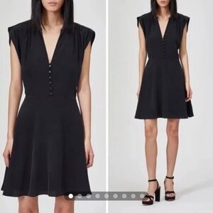 Equipment Danette Silk Dress Sz 4 True Black